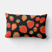 Coussin Rectangle Motifs de fraises (Verso)