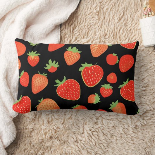 Coussin Rectangle Motifs de fraises (Couverture)