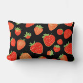 Coussin Rectangle Motifs de fraises (Recto)
