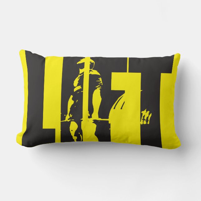 Coussin Rectangle Motivation "Poids levant" - LIFT (Recto)