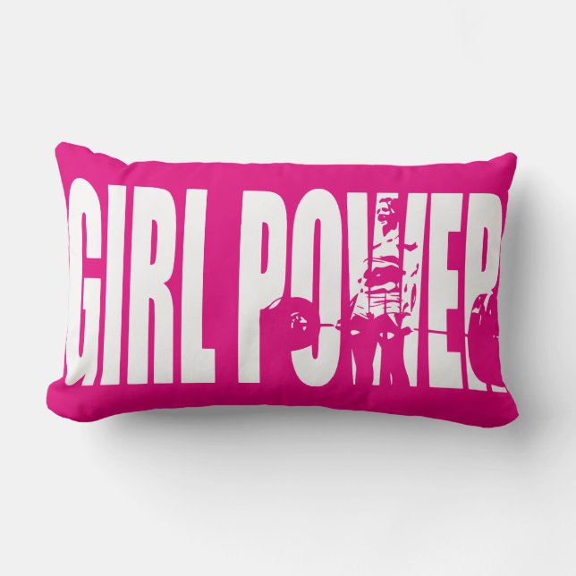 Coussin Rectangle Motivation pour l'haltérophilie des femmes - Pouvo (Recto)