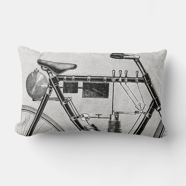 Coussin Rectangle Moto de Petrolette Omega, 1895 (Recto)
