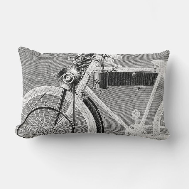 Coussin Rectangle Moto de Werner, 1898 (Recto)