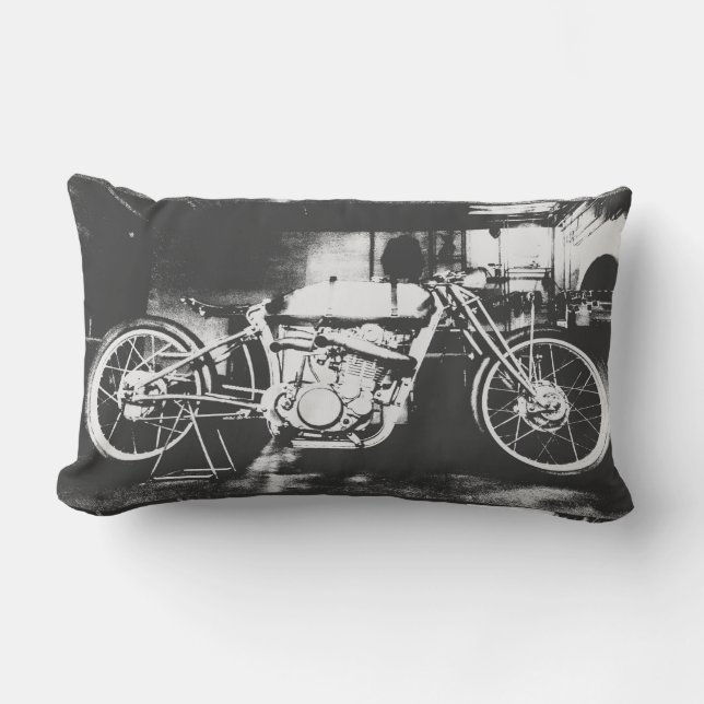 Coussin Rectangle Moto Funky Motorcycles Moto Rider (Recto)