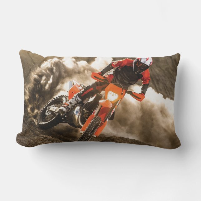 Coussin Rectangle Motocross Rider (Recto)