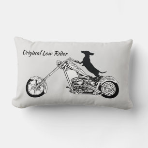 Coussin Rectangle Motocycliste Dachshund Chopper