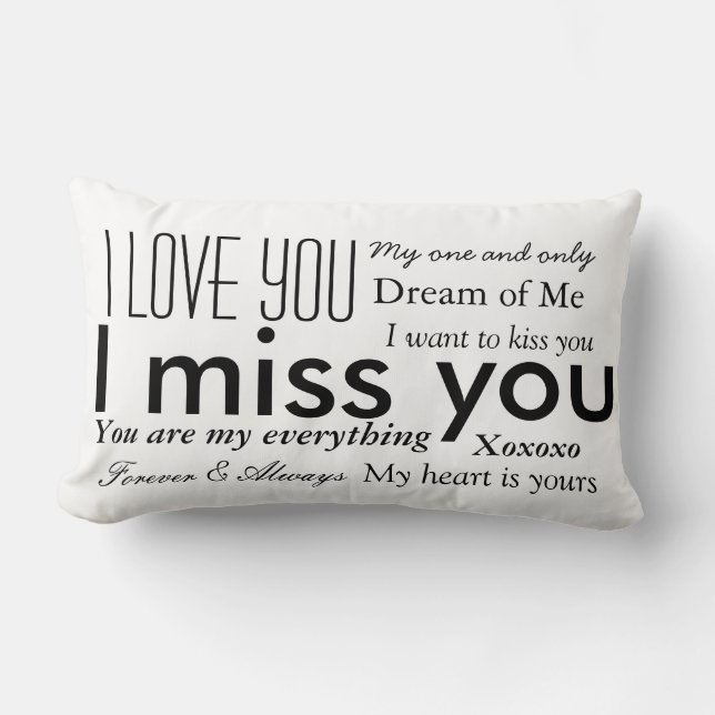 Coussin Rectangle Mots d'un amant (Recto)