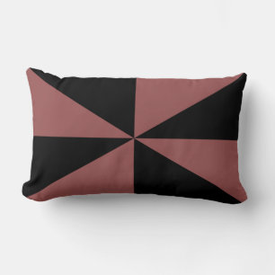 Coussin Rectangle Moulin à vent rouge brun et noir