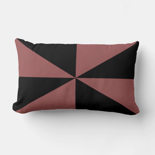Coussin Rectangle Moulin à vent rouge brun et noir (Recto)
