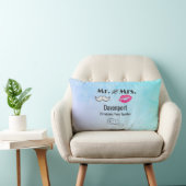 Coussin Rectangle Moustache & Lèvres M. & Mme - Anniversaire (Chaise)