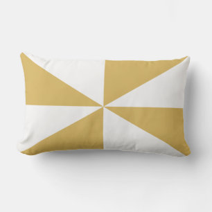 Coussin Rectangle Moustiquaire Jaune et Blanc en Tourbillon