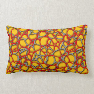 Coussin Rectangle Moustiquaire rouge et gris sur un arrière - plan 