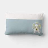 Coussin Rectangle Mouton Mignon Bleu Pastel Rétro (Verso)