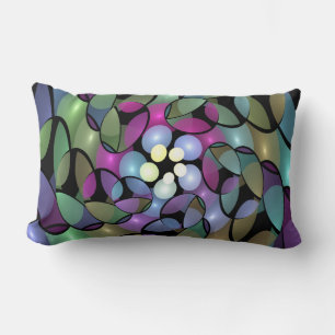 Coussin Rectangle Mouvements colorés Abstrait Trippy Fractal Art