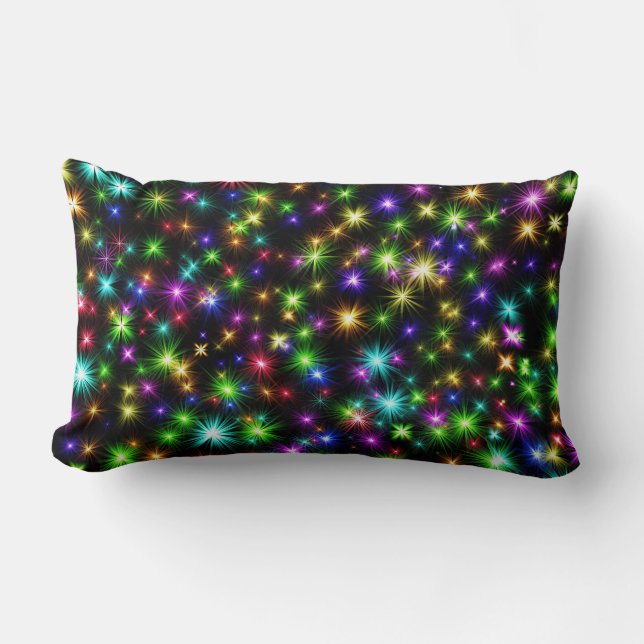 Coussin Rectangle Multicolor Christmas Star Rays-57191 (Recto)