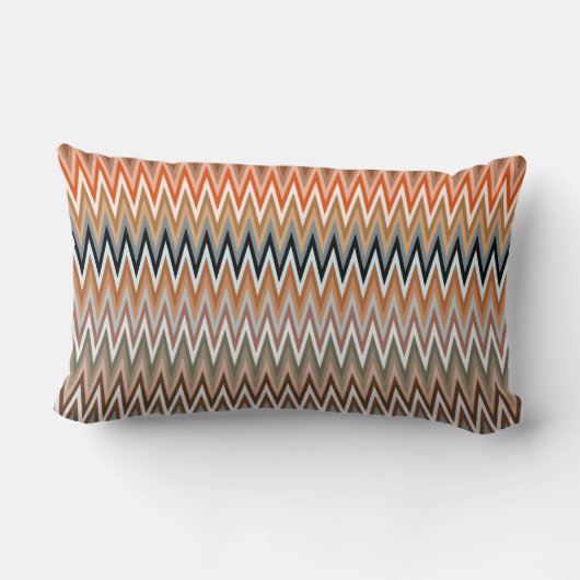 Coussin Rectangle Multicolor Zigzag Motif (Verso)