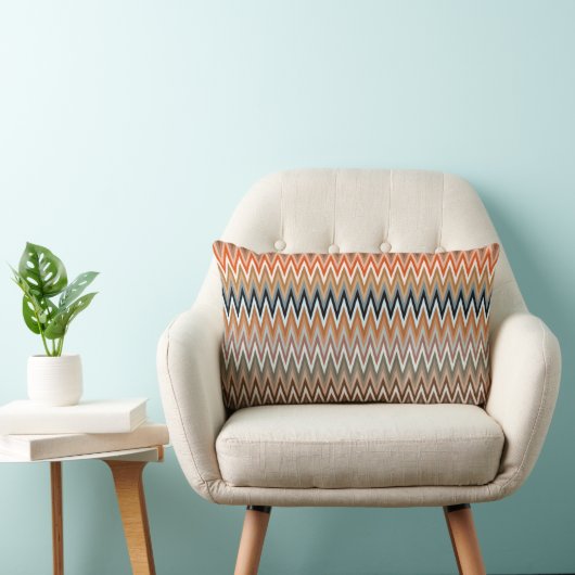 Coussin Rectangle Multicolor Zigzag Motif (Chaise)