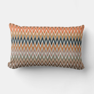 Coussin Rectangle Multicolor Zigzag Motif