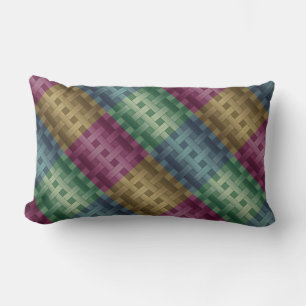 Coussin Rectangle Multicolore rayé abstrait moderne et transparent