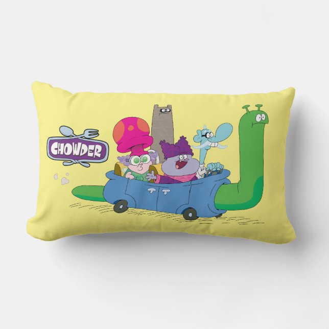 Coussin Rectangle Mung, Chowder, Shnitzel & Truffes en voilier (Recto)