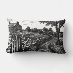 Coussin Rectangle Mur de pierre dans Connecticut Jetez l'oreiller
