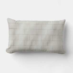 Coussin Rectangle Mur en brique blanche