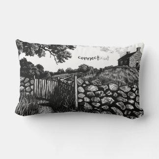 Coussin Rectangle Mur en pierre Connecticut à l'oreiller à lancer à
