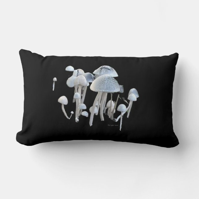 Coussin Rectangle Mushrooms Throw Pillow (Recto)
