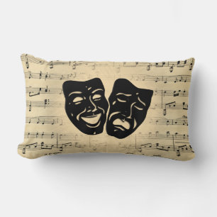 Coussin Rectangle Musique antique et masques de théâtre