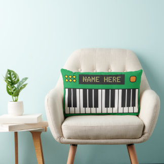 Coussin Rectangle Musique Clavier Vert Cool personnalisé