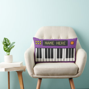 Coussin Rectangle Musique clavier violet Cool personnalisé