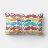 Coussin Rectangle Mustache M. Hipster Vintage Retro (Verso)