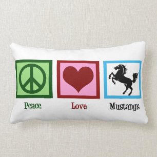 Coussin Rectangle Mustangs d'amour de paix