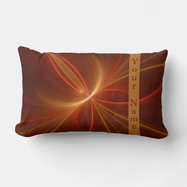 Coussin Rectangle Mystique Abstrait Fractal Moderne Couleurs chaudes (Recto)