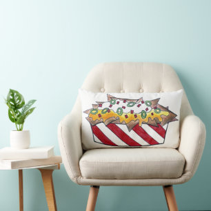 Coussin Rectangle Nacho Man Fromage Tortilla Nachos Drôle Nachos Nou