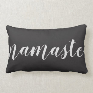 Coussin Rectangle Namaste calligraphie citation lombaire décorative 