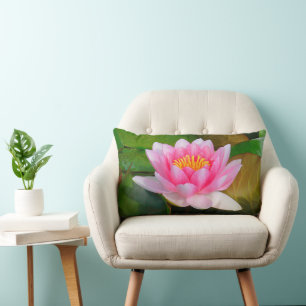 COUSSIN RECTANGLE "NAMASTE-PINK WATER LILY" (PHOTO)