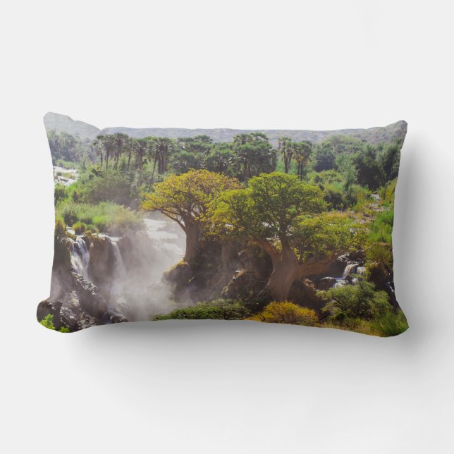 Coussin Rectangle Namibie Epupa Falls Baobabs Paysage (Recto)