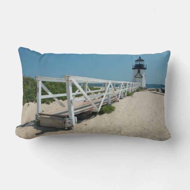 Coussin Rectangle Nantucket. Vieux Phare en Bois (Recto)