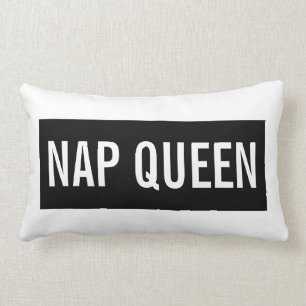 Coussin Rectangle Nap reine noir blanc