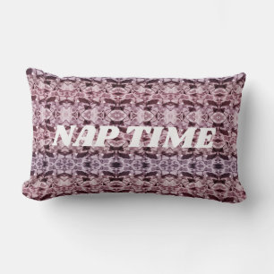 Coussin Rectangle Nap Time Pastel Rose Silky Motif Élégant