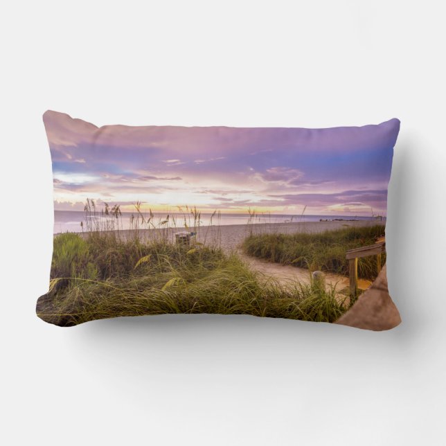 Coussin Rectangle Naples Beach Floride (Recto)