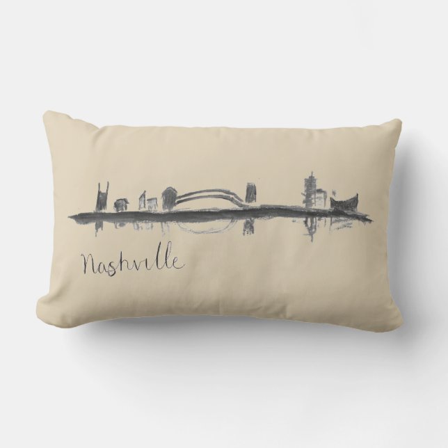 Coussin Rectangle Nashville a esquissé le carreau d'horizon (Recto)