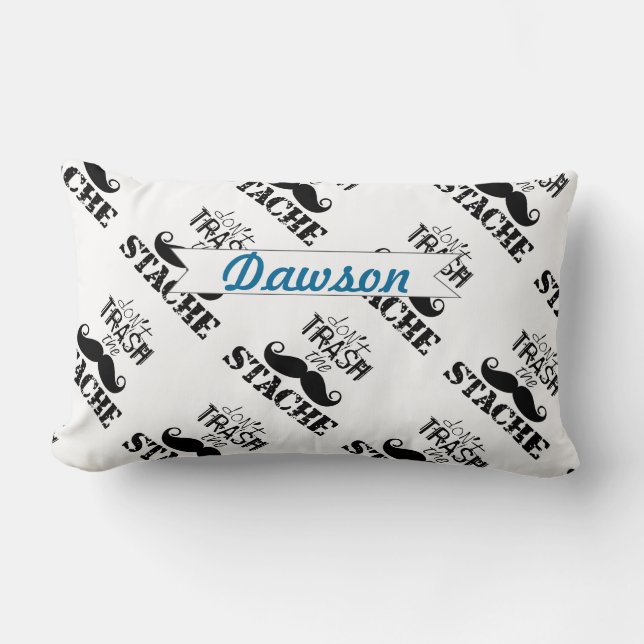 Coussin Rectangle Ne jetez pas la moustache Retro Hipster (Recto)