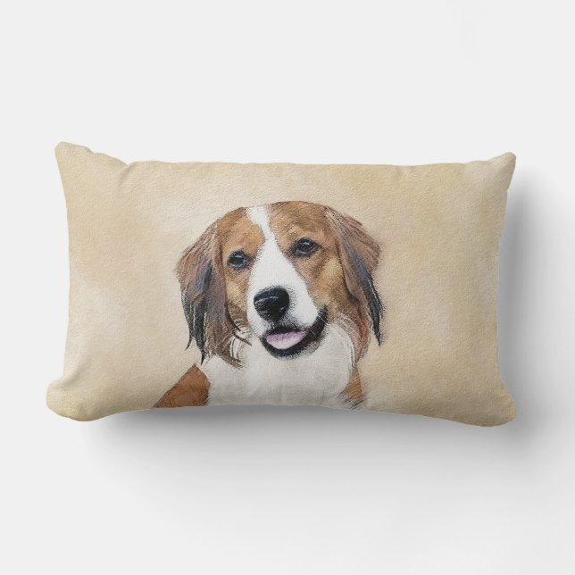 Coussin Rectangle Nederlandse Kooikerhondje Peinture - Chien Art (Recto)