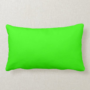 Coussin Rectangle Neon Green Solid Arrière - plan couleur chaux bril