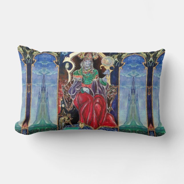 Coussin Rectangle NEUROMANCER Magicien King, Imaginaire (Recto)