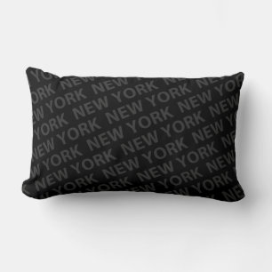 Coussin Rectangle New York Motif gris foncé