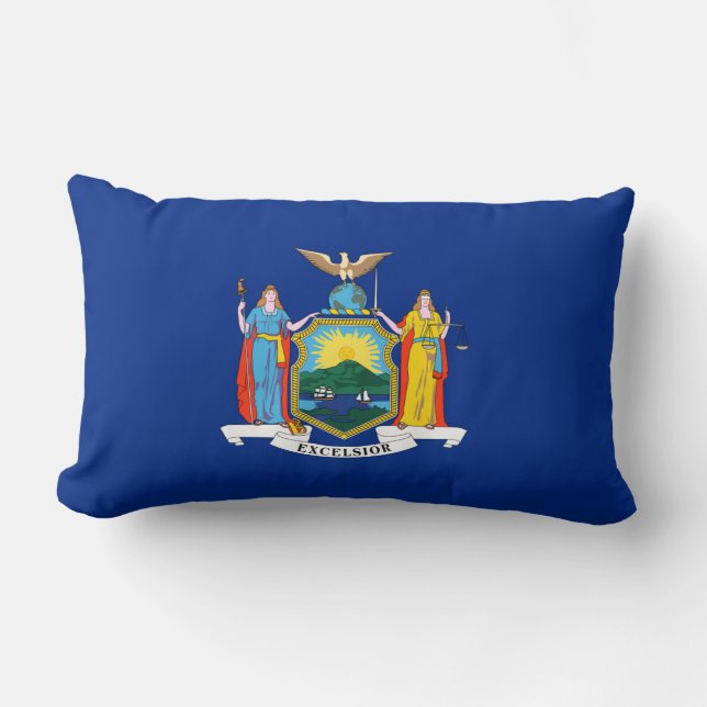 Coussin Rectangle New York : The Empire State, Home Big Apple Flag (Recto)