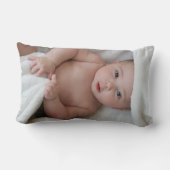 Coussin Rectangle Newborn Baby Photo Throw Pillow (Verso)